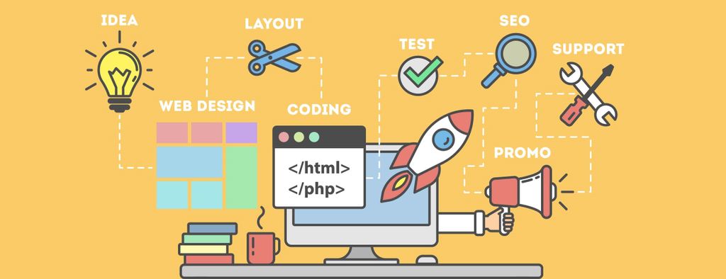 Web development illustration