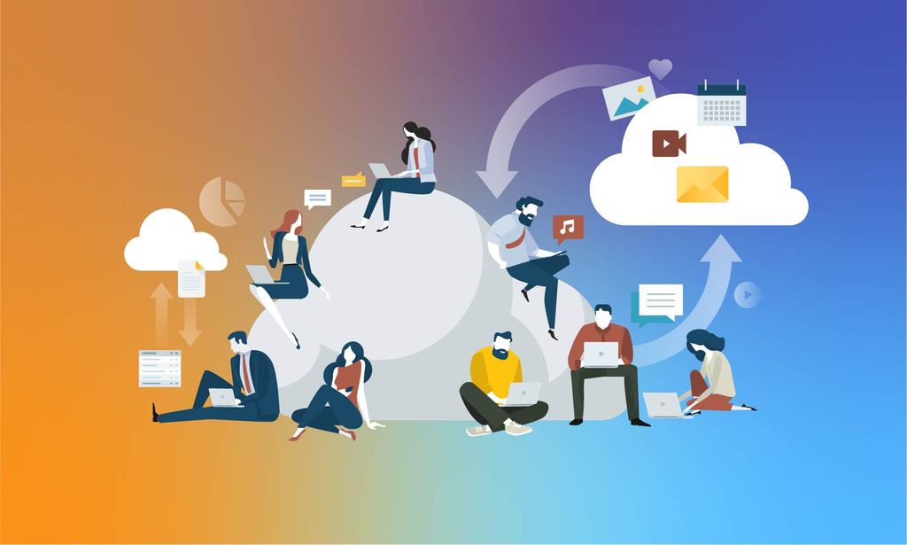 Cloud technology illustration